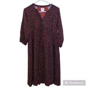 The Nines by Hatch Women’s Maroon and Black Maternity Dress Medium